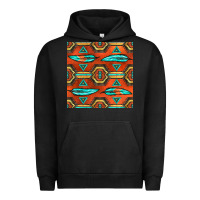 Pigment Black native american aztec seamless pattern 2 Urban Hoodie - BundleAndBundleShop