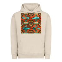 Pigment French Oak native american aztec seamless pattern 2 Urban Hoodie - BundleAndBundleShop