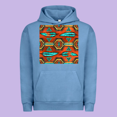 Native American Aztec Seamless Pattern 2 Urban Hoodie Designed By Bundleandbundleshop