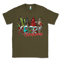 Army Green Merry Christmas Classic Tee - CowhideDigitalArt
