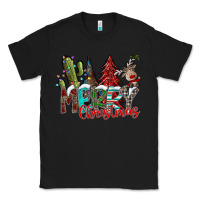 Black Merry Christmas Classic Tee - CowhideDigitalArt