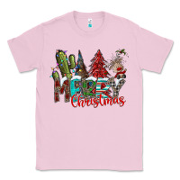 Bubblegum Pink Merry Christmas Classic Tee - CowhideDigitalArt