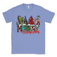 Colony Blue Merry Christmas Classic Tee - CowhideDigitalArt