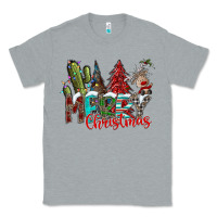 Heather Grey Merry Christmas Classic Tee - CowhideDigitalArt