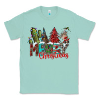 Seafoam Merry Christmas Classic Tee - CowhideDigitalArt