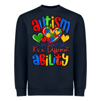Navy autism is not a disability it's a different abilit Heavyweight Sweatshirt - LillyAllenDesigns