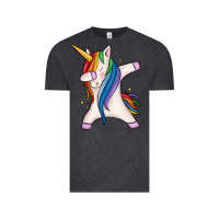 Vintage Black dabbing unicorn Vintage Tee - MaliasSmallBusiness
