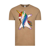 Vintage Coffee dabbing unicorn Vintage Tee - MaliasSmallBusiness