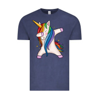 Vintage Denim dabbing unicorn Vintage Tee - MaliasSmallBusiness