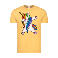 Vintage Mustard dabbing unicorn Vintage Tee - MaliasSmallBusiness