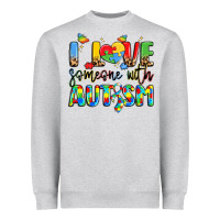 Heather Grey i love someone with autism Heavyweight Sweatshirt - LillyAllenDesigns