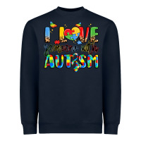 Navy i love someone with autism Heavyweight Sweatshirt - LillyAllenDesigns