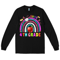 Black 4 th  grade Long Sleeve Tee - BundleAndBundleShop