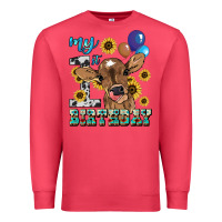 Cardinal My first Birthday baby cow sunflower Premium Sweatshirt - HowdyJamesFarm