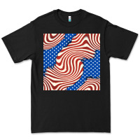 Black american flag seamless pattern Premium Tee - BundleAndBundleShop