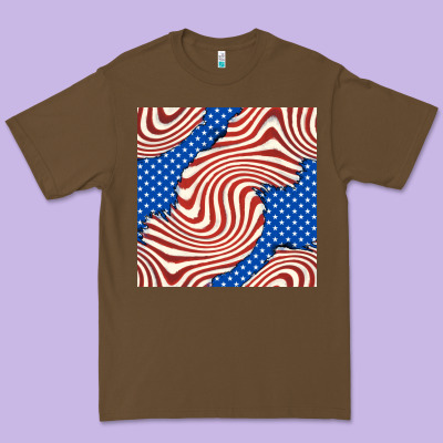 American Flag Seamless Pattern Premium Tee Designed By Bundleandbundleshop
