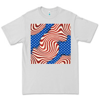 Dove Grey american flag seamless pattern Premium Tee - BundleAndBundleShop