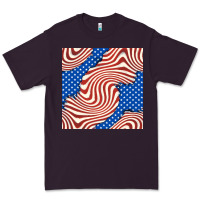 Plum american flag seamless pattern Premium Tee - BundleAndBundleShop