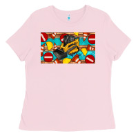 Bubblegum Pink skidsteer sippy Ladies Tee - Artiststas