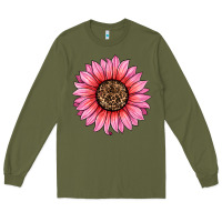 Army Green valentines day sunflower Long Sleeve Tee - RanaPortraitStore