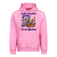 Fuchsia Pink spells and potions for all afflictions Urban Hoodie - BundleAndBundleShop