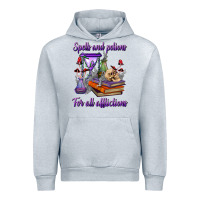 Heather Grey spells and potions for all afflictions Urban Hoodie - BundleAndBundleShop