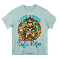 Arona i hate everyone but coffee helps western skeleton coffee sunflowers Heavy Core Tee - Artiststas