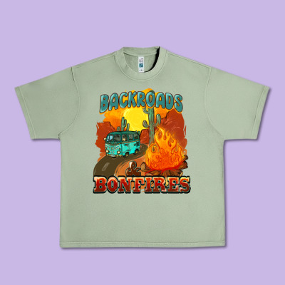 Backroads And Bonfire Urban Heavy Tee Designed By Nancycooperartshop