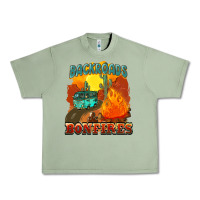 Oil Green backroads and bonfire Urban Heavy Tee - NancyCooperArtShop