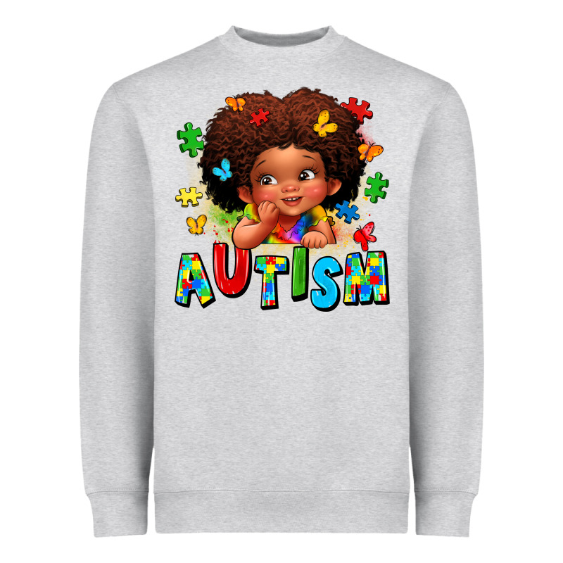 Autism Afro Girl Heavyweight Sweatshirt by LillyAllenDesigns | Teevron