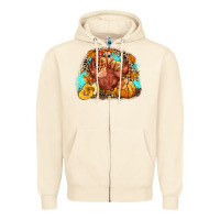 Sandshell Turkey pumpkins Zipper Hoodie - NancyCooperArtShop