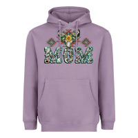 Lavender Mom with Cow skull Mother's Day Heavyweight Hoodie - CowGirlArtShop