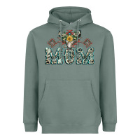 Sage Mom with Cow skull Mother's Day Heavyweight Hoodie - CowGirlArtShop