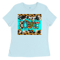Baby Blue howdy Ladies Tee - JahusDesignShop