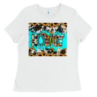 White howdy Ladies Tee - JahusDesignShop