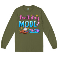 Army Green Birthday Mode On Long Sleeve Tee - BundleAndBundleShop