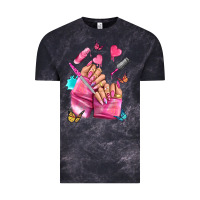 Pink Nail Art Hand Vintage Tee | Teevron