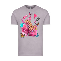 Vintage Zinc pink nail art hand Vintage Tee - NancyCooperArtShop