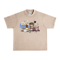 French Oak coffee and books Urban Heavy Tee - MaliasSmallBusiness