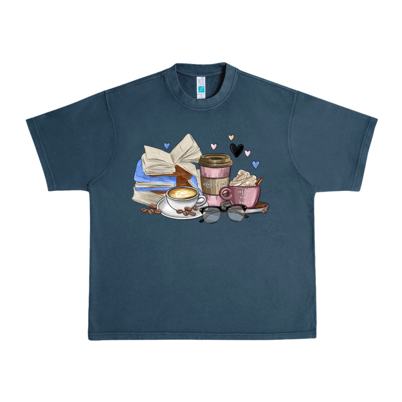 Coffee And Books Urban Heavy Tee by MaliasSmallBusiness | Teevron