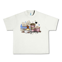 Pistachio coffee and books Urban Heavy Tee - MaliasSmallBusiness