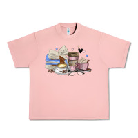 Salmon coffee and books Urban Heavy Tee - MaliasSmallBusiness