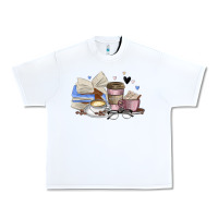 White coffee and books Urban Heavy Tee - MaliasSmallBusiness