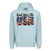 Blue Mist god bless the usa Premium Hoodie - CowGirlArtShop