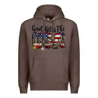 Coffee god bless the usa Premium Hoodie - CowGirlArtShop