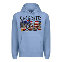 Colony Blue god bless the usa Premium Hoodie - CowGirlArtShop