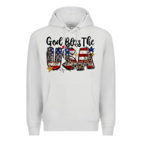Dove Grey god bless the usa Premium Hoodie - CowGirlArtShop