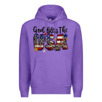 Purple god bless the usa Premium Hoodie - CowGirlArtShop