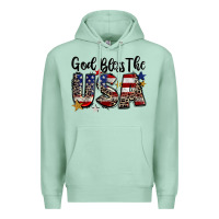 Seafoam god bless the usa Premium Hoodie - CowGirlArtShop