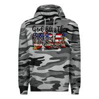 Slate Camo god bless the usa Premium Hoodie - CowGirlArtShop